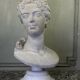 Loam stone bust after Coysevox, portrait of the Duchess of Burgundy