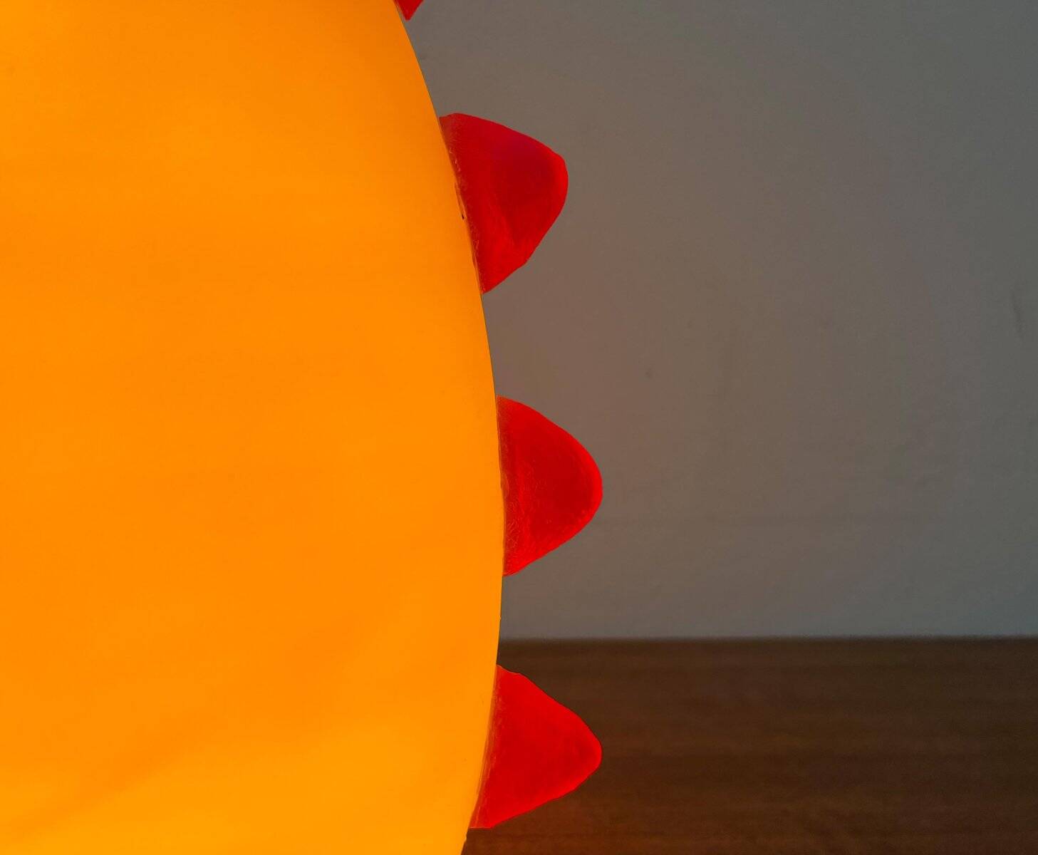 Postmodern glass table lamp from Trait D'Union, 1980s.