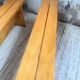 Paire de bancs en pin Charlotte Perriand Les arcs