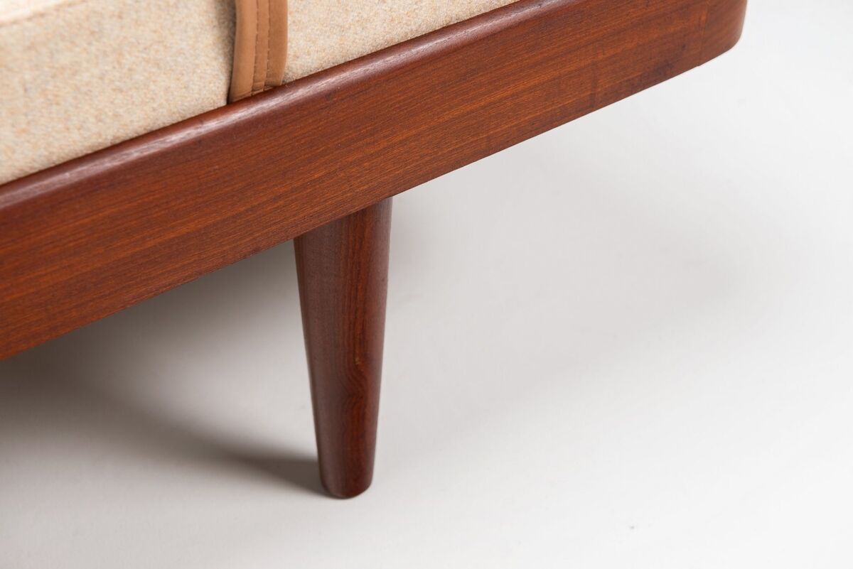 Danish daybed in teak and fabric, mid-century Denmark 1960