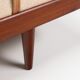 Danish daybed in teak and fabric, mid-century Denmark 1960