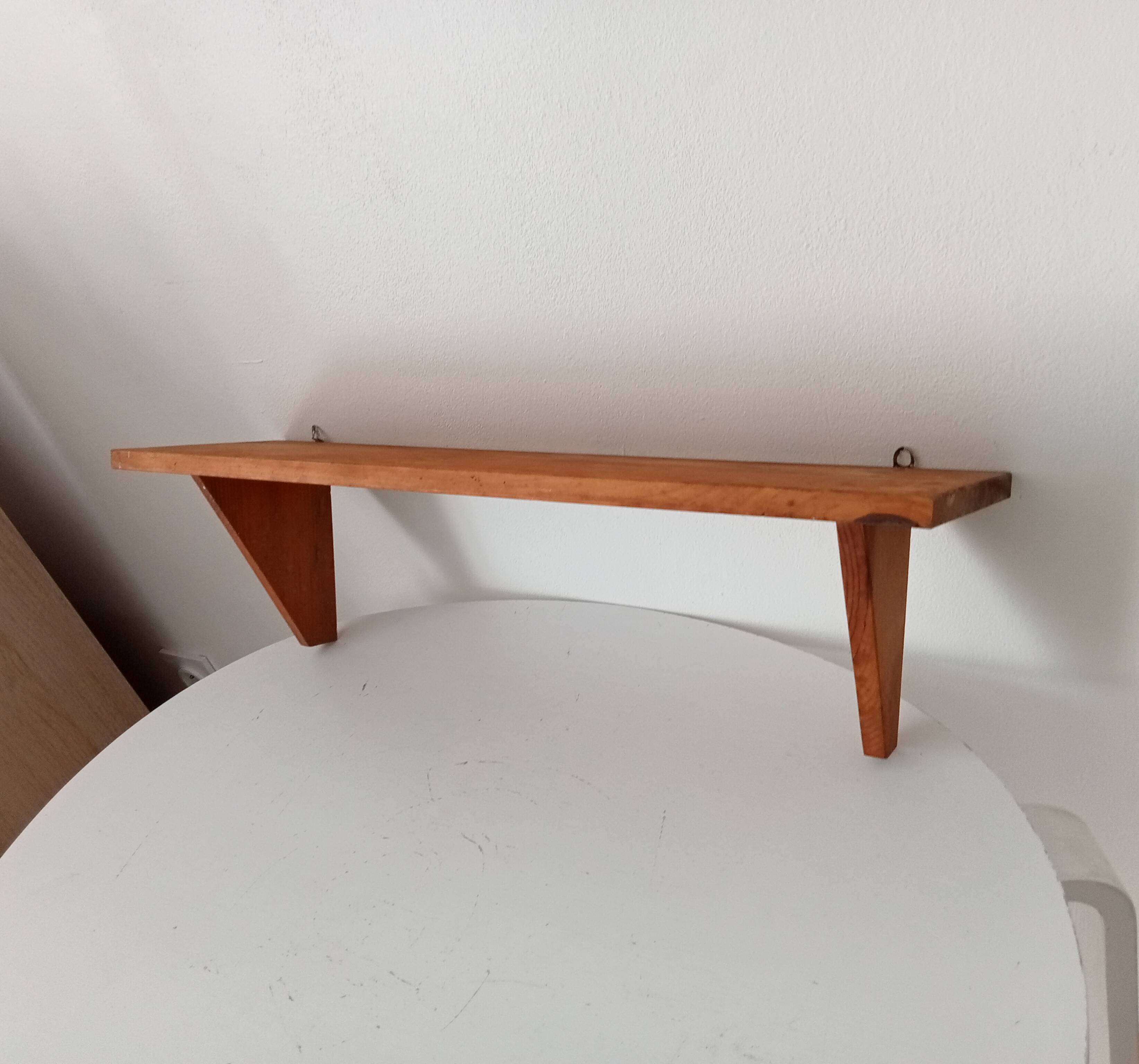 Vintage wooden wall shelf