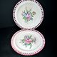 Dessert plates in openwork earthenware KG Lunéville model Lamppost