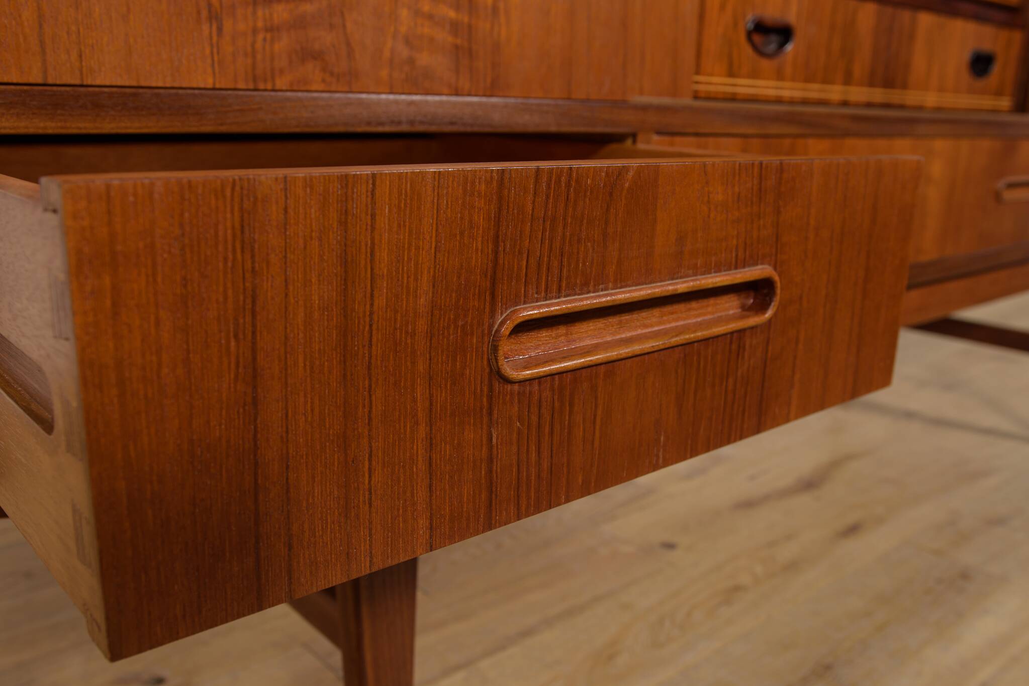 Mid-Century Teak High Sideboard, Denmark, 1960s