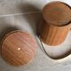 Scandinavian ice bucket in teck wood plating 1950