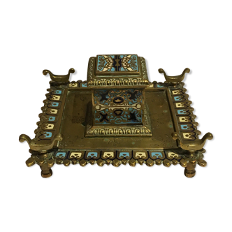 Old partitioned inkwell