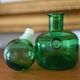 Carafe, decorative emerald green glass bottle Empoli - 1960s