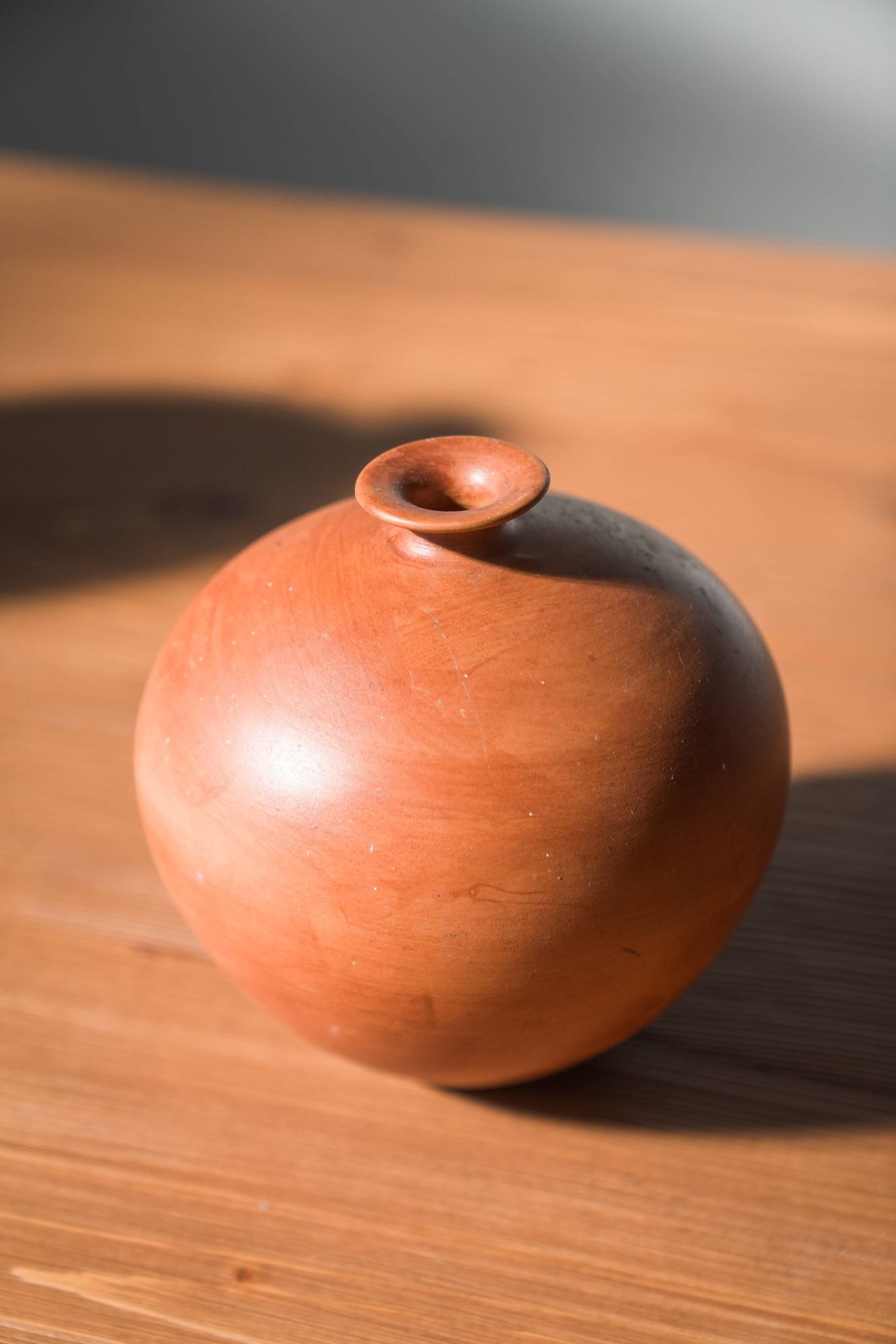 Pair of 1980s-90s Terracotta Vases – Minimalist Organic Shapes