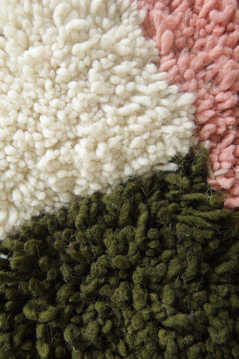 Traditional handmade pure wool Berber rug 2/3 m