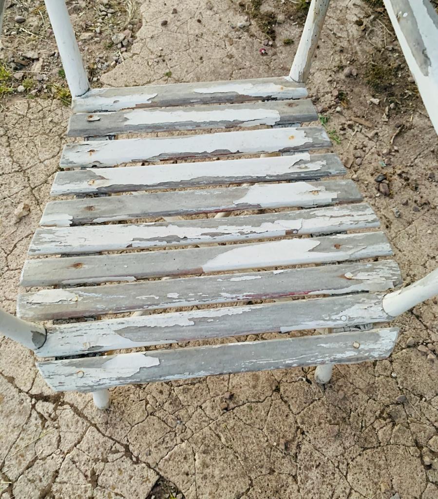 Set of garden seats: 4 armchairs and 1 chair - wooden