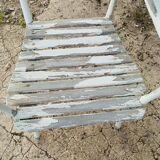 Ensemble d'assises  de jardin 4 fauteuils et 1 chaise - en bois