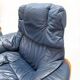 Ekornes Stressless — Pair of Adjustable Swivel Armchairs — Blue Leather