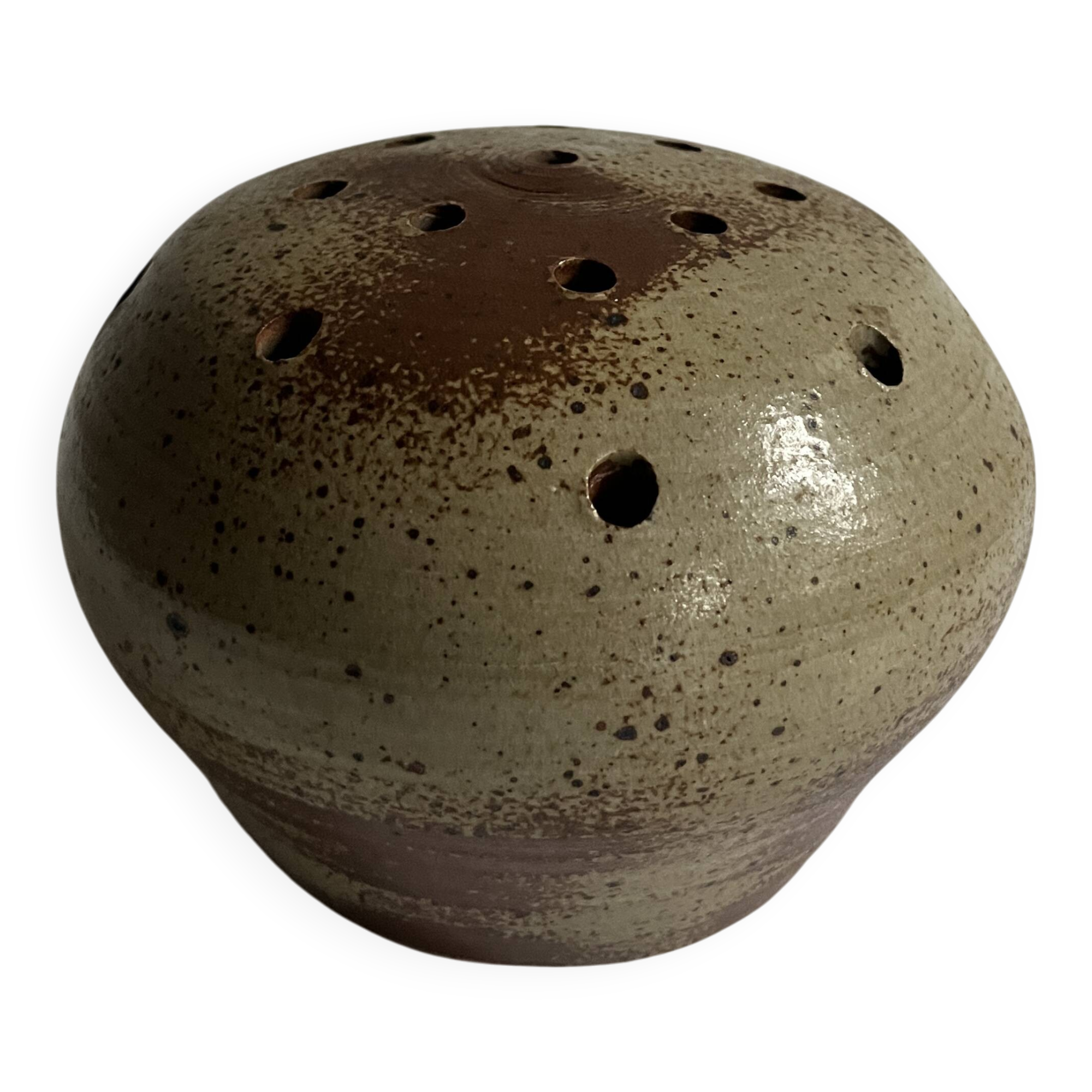 Vase pique fleurs grès