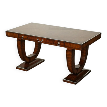 Double-Faced Drawer Desk Art Deco by Theodore Alexander