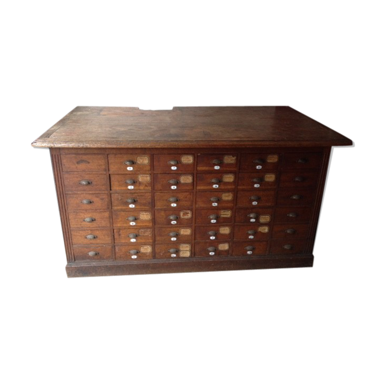 Craft furniture with small oak drawers in late 19th century