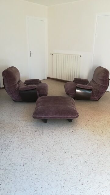Michel Ducaroy line Roset model Marsala 2 armchair, 1 pouf