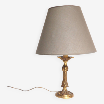 Lampe pied bronze