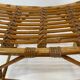 Vintage rattan bamboo footstool stool 1960s