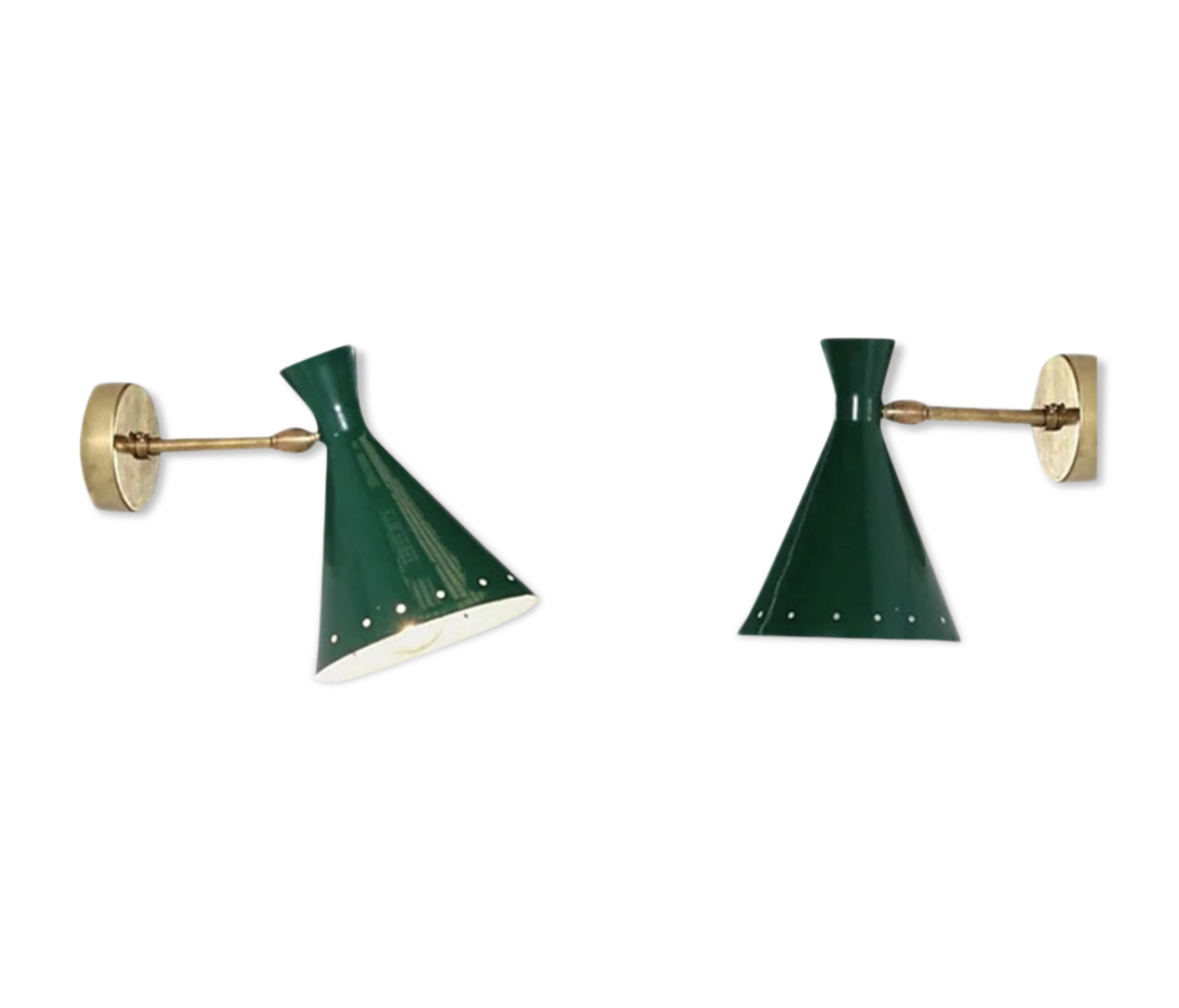 Pair of wall sconces duck green casserole
