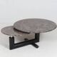 Sculptural coffee table in granite and wood, Italy 1980s.