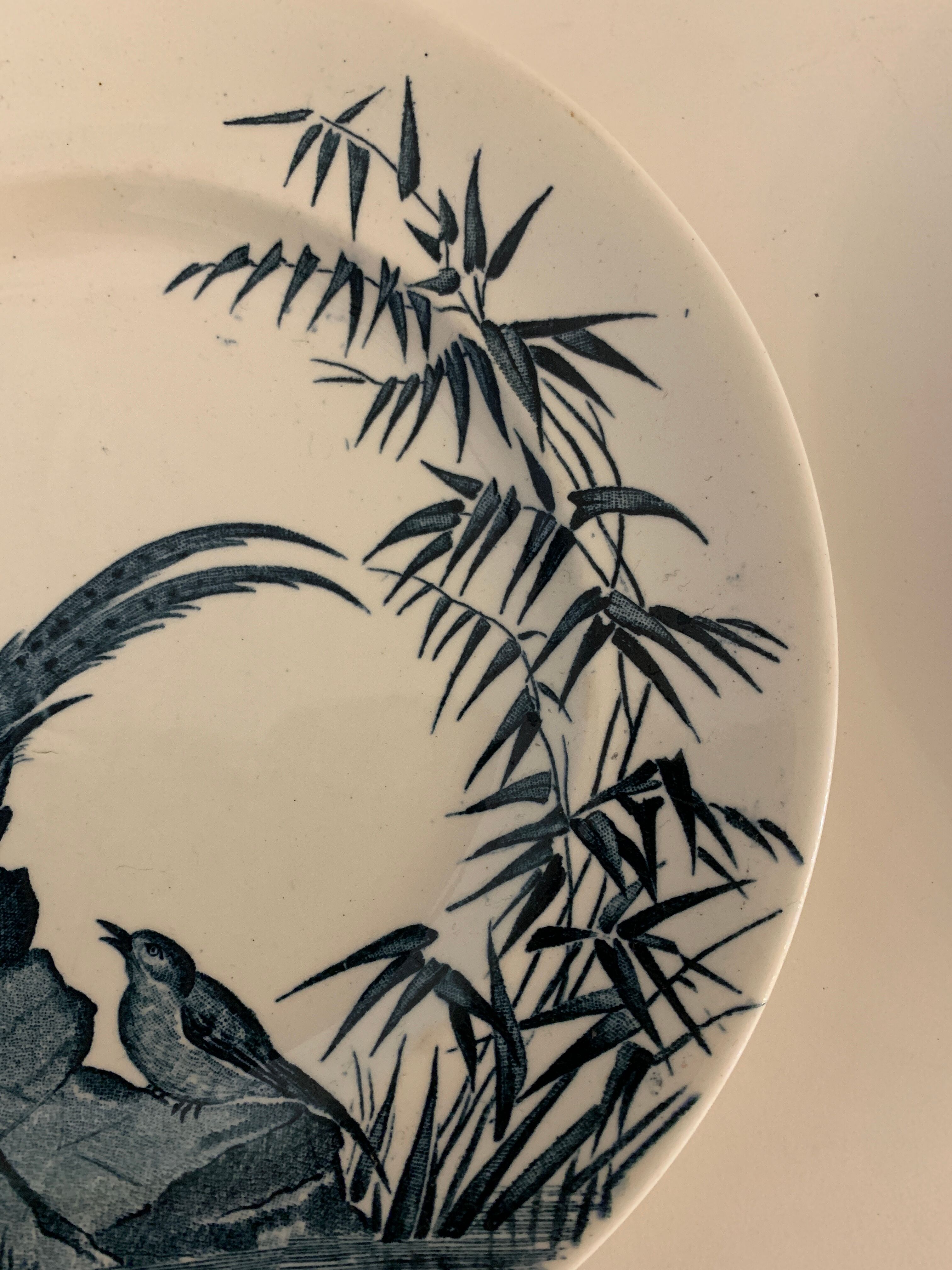 4 Japanese Longwy flat plates