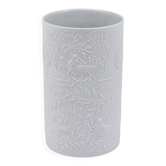 Vase en porcelaine Op Art blanc en relief Bjorn Wiinblad, Rosenthal Studio-Linie, années 1960
