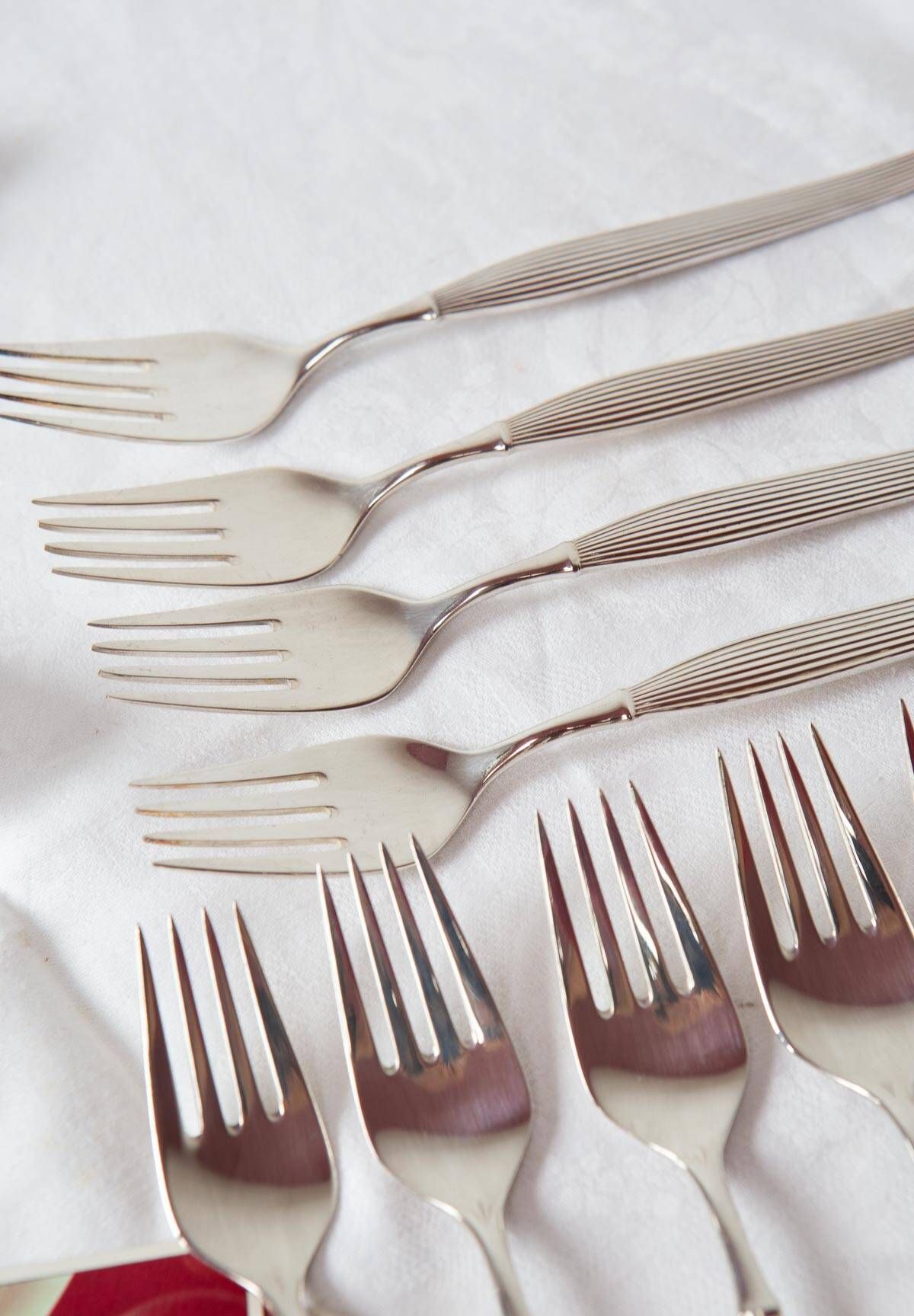 Frigast gab swedish/danish dessert cutlery set 1960s for 10 (32 pieces)