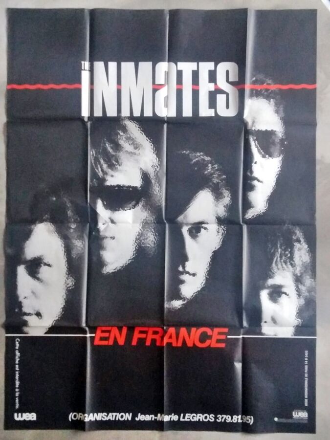 concert poster Inmates Paris large odeon 120x160 cm 80 years