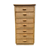 Vintage Bamboo Rattan Chiffonner