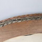 Vintage rattan mirror 1960