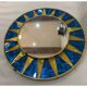 Sunburst mirror in glass paste and brass, 1960s