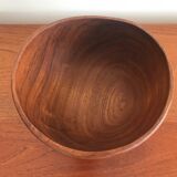 Scandinavian midcentury wood bowl centerpiece 1960s