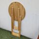 Folding table design "Suzy" Adrian Reed blonde wood vintage 80s