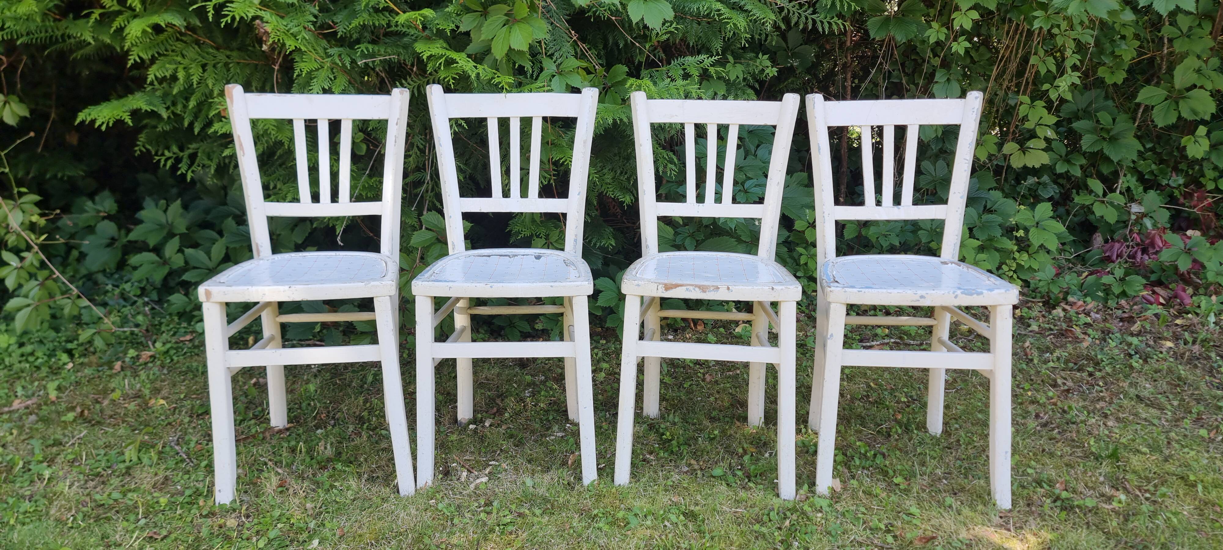 4 Brasserie bistro chairs bentwood bistro chair shabby chic baumann wood