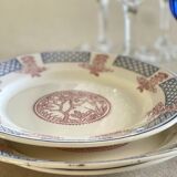 3 Longwy dessert plates.