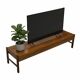 Vintage low sideboard with drawers 70's walnut veneer design