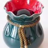 Tobacco jar or piggy bank in the shape of a ceramic purse from the 50s/60s.