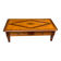 Table basse coloniale en bois massif avec 2 tiroirs