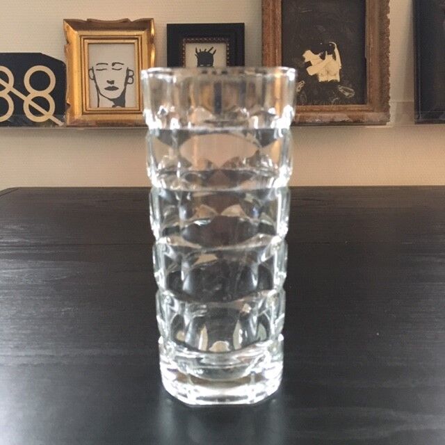Art Deco faceted glass vase