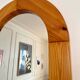 Oval mirror in solid pine vintage 70
