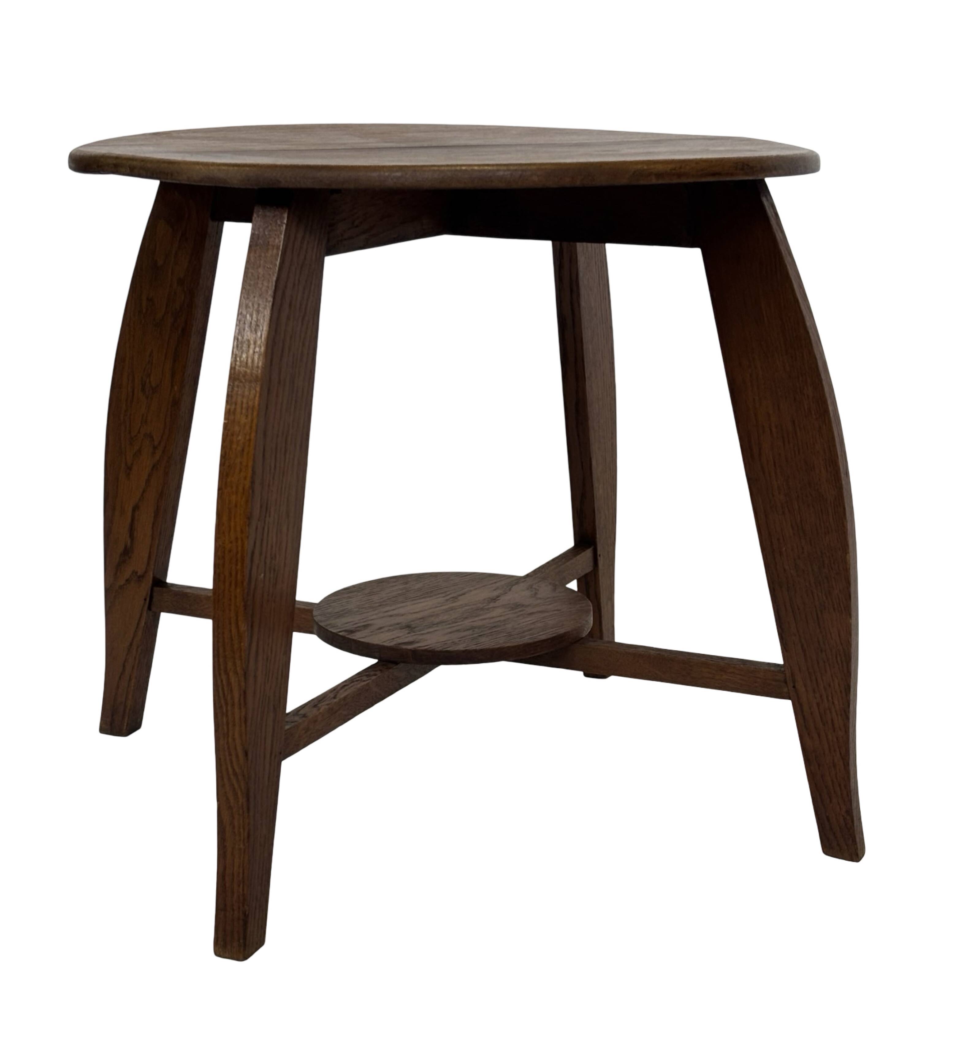 Art Deco Coffee Table Side Table Oak 1950s Design