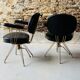 Set of 2 old hairdresser's chairs