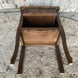 Louis XV Style Nightstand Table Wood Drawer + Vintage Case #D936