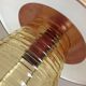 Amber glass / vintage lantern suspension 50s-60s