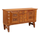 Vintage rustic buffet veneered in oak, Italy, 1950s.