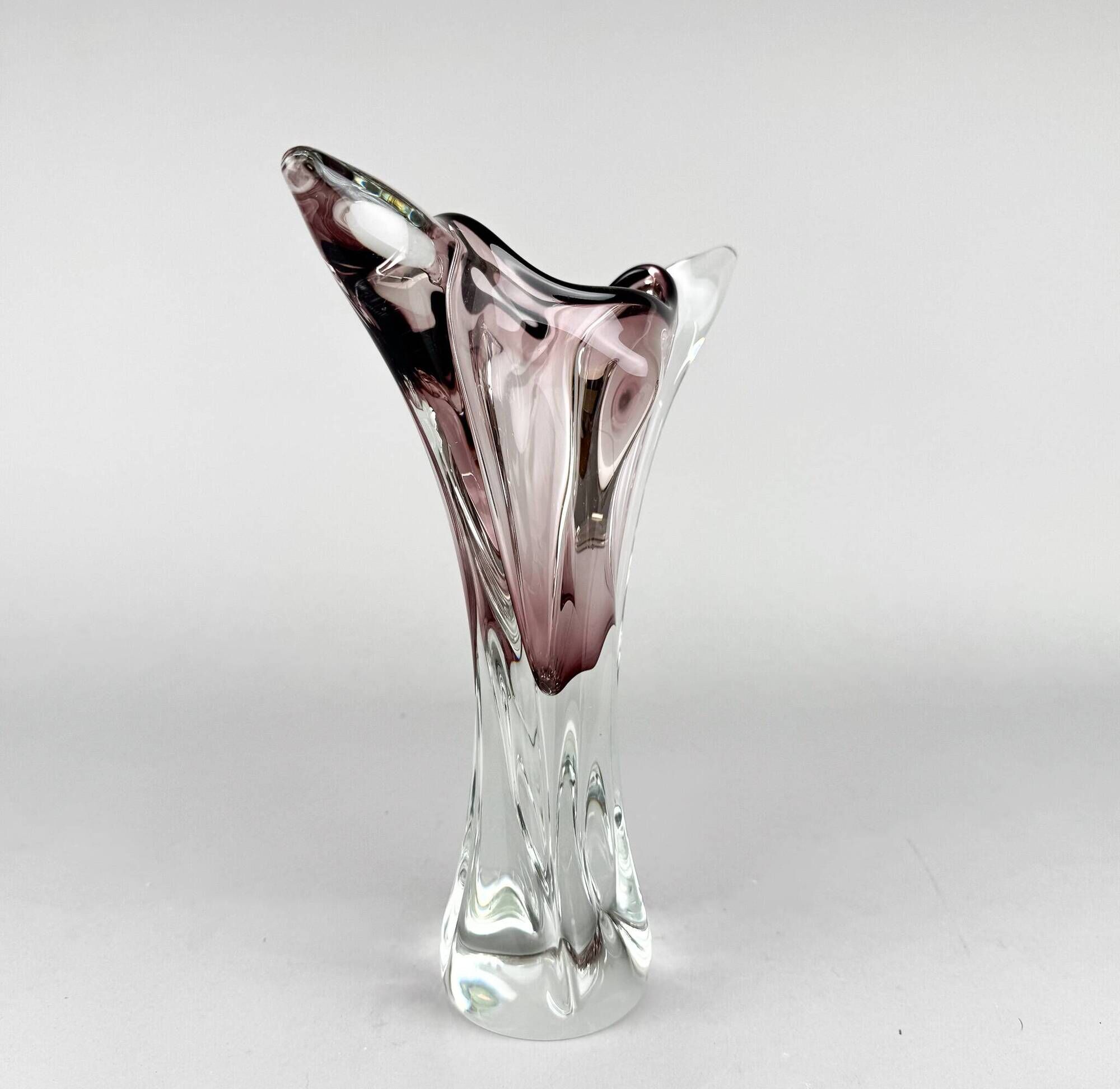 Vintage Art Glass Vase by Josef Hospodka for Chribska Glasswork, 1960's