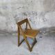 Vintage folding chair in wood by Aldo Jacober