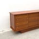 Enfilade by Robert DEBIEVE in mahogany veneer and brass, France 1950.