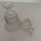 Carafe chiseled glass with 2 glasses