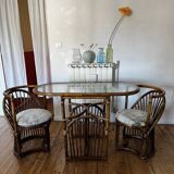 Rattan duo “head to head” table